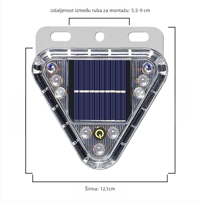 Solarna upozoravajuća strob svjetla za kamione i motocikle, bežično LED stražnje svjetlo