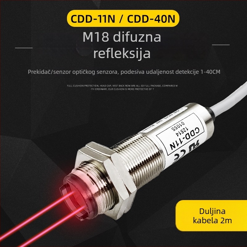 CDD-11N fotoelektrični prekidač, CDD-40N, 11P, 80N, M18 difuzno-refleksni fotoelektrični senzor