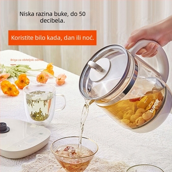 Supor zdravstveni lonac za kućnu upotrebu sa staklenim unutrašnjim spremnikom, model SW-15YJ33, kapacitet 1–1,5 L, 220V, 500–1000W