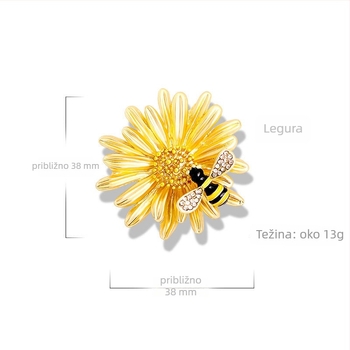 Broš iz legure – korejskog stila za žene, dekorativni dodatak