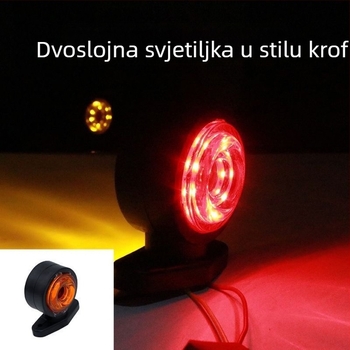 Kamionsko LED stražnje svjetlo s dvostrukim konturama, 12-24V, 5000 lm, ABS+PC