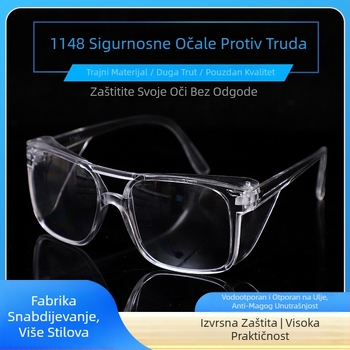 Zavarivačke naočale sa bočnim štitnicima, model 1148, zaštitne naočale, materijal PC, debljina leće 2 mm, prozirne leće, otporne na udarce i prašinu