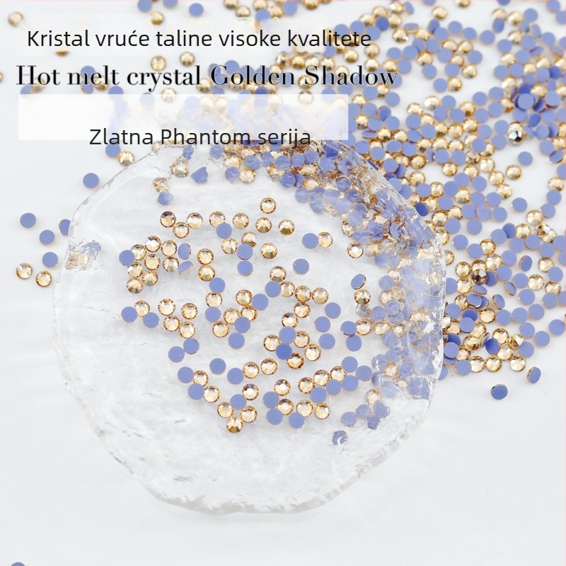 Šampanjasto-zlatna plesna haljina s kristalima, DIY ukrašavanje