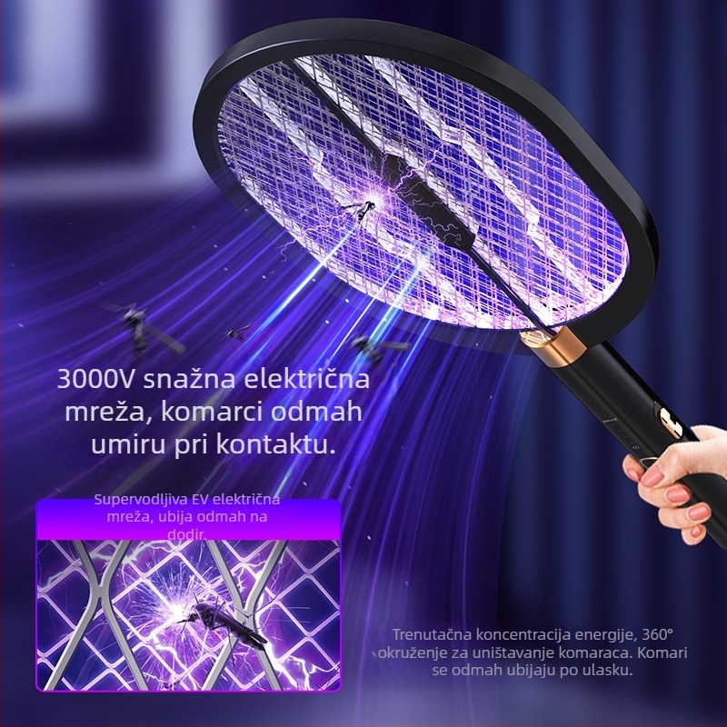 Kailiya USB fotokatalizator ubijač komaraca – 2-u-1 lampica i električna mreža, ugrađena baterija 801–1000 mAh, pokrivenost do 10 m², punjenje 1–3 h
