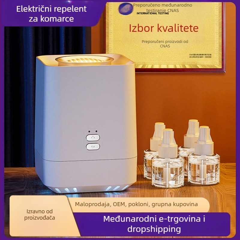 Električni grijač za odbijanje komaraca za kućnu upotrebu, siguran za bebe i majke, USB punjivi, pogodan za hotele