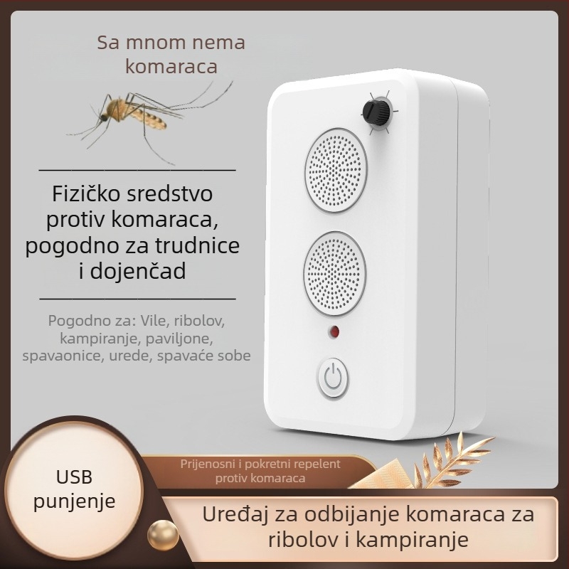 Prijenosni vanjski ultrazvučni otjerivač komaraca za dječju sobu, USB napajanje