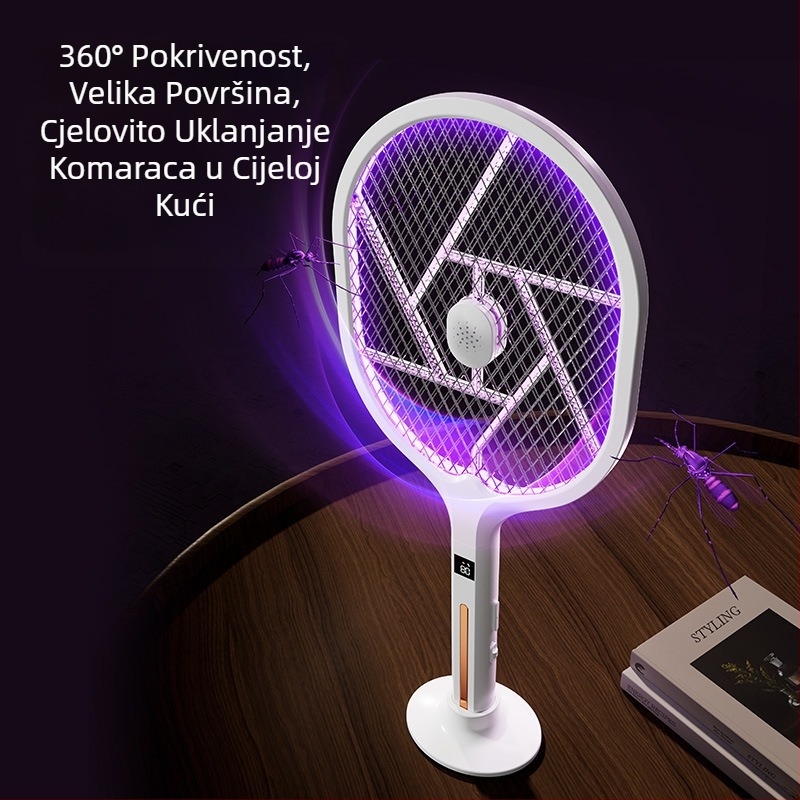 Električna mreža za komarce sa lampom – 2-u-1, 2500 V, mogućnost prilagođavanja