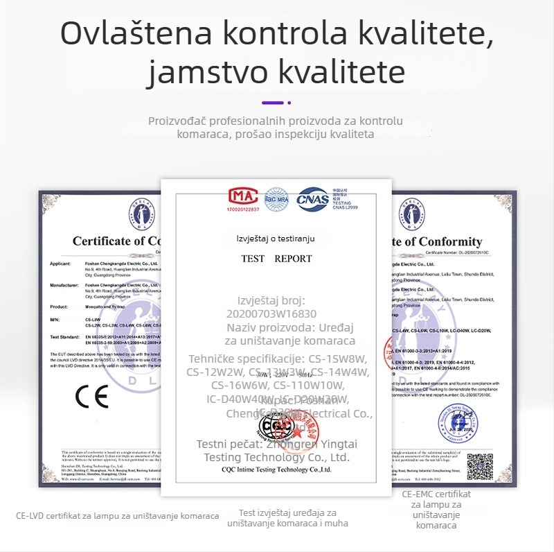 LED unutarnja lampa za ubijanje komaraca s električnim šokom i svjetlosnom zamkom | područje pokrivenosti 41-60 m² | vanjska mreža od nikla-zinka-željeza