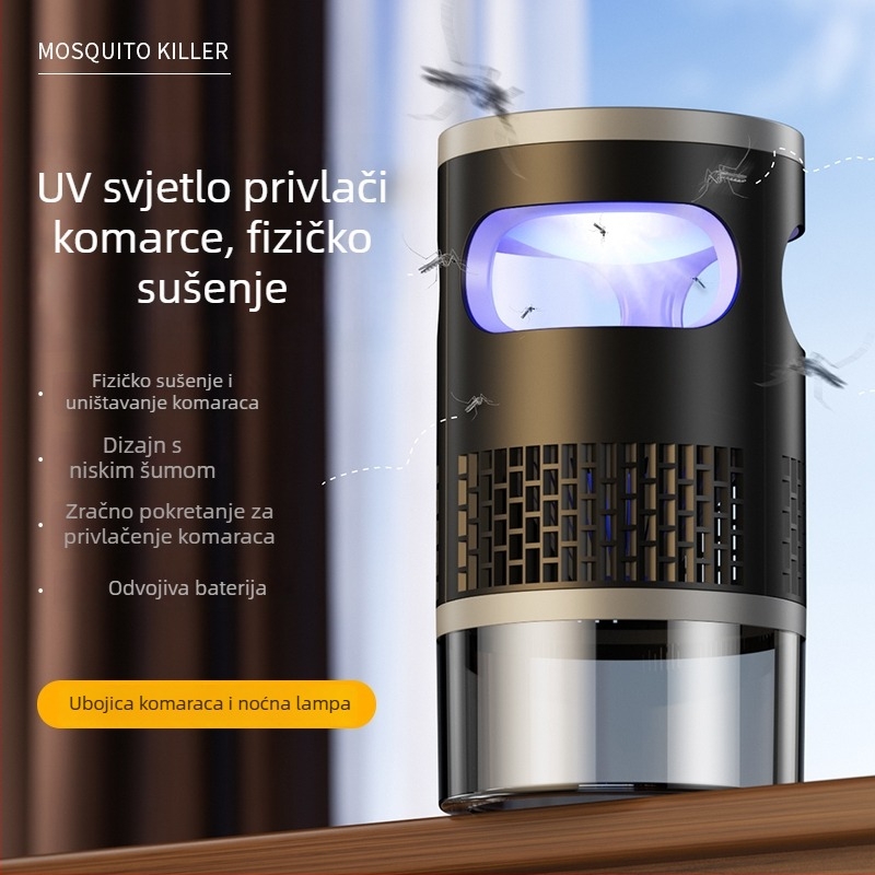 Lampa za ubijanje komaraca sa ljepilom, kućna upotreba, doseg do 10 m², ABS mreža, ručni električni ubijač komaraca, bez ugrađene baterije