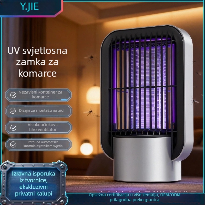 Lampa za ubijanje komaraca za kućnu upotrebu | UV zamka, punjiva (8–10 sati), pokrivenost 41–60 m², stalni način rada, netoksična