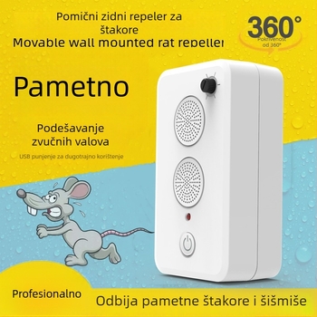 Prijenosni ultrazvučni repelent za miševe, s mogućnošću punjenja, za kućnu upotrebu