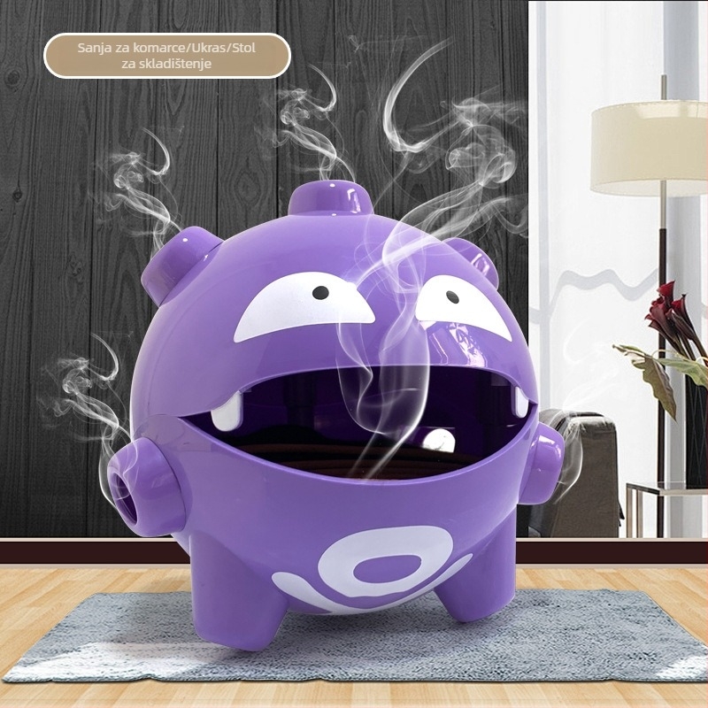 Držač za moskitnu špiralu s vjetrootporom dizajna, višekratna upotreba, karikatura figurica i kutija za pohranu