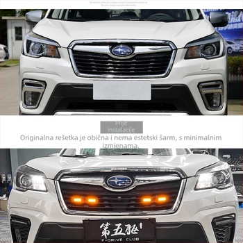 Subaru DRL za srednju rešetku LED kućište, 12V, 10W, zaštita razine 3, vijek trajanja 10000 sati