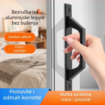 Ručka za klizna vrata od aluminijske legure, površinski montirana, za drvena vrata, prozore i staklena vrata, moderni minimalistički stil