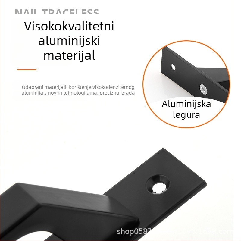 Ručka za klizna vrata od aluminijske legure, površinski montirana, za drvena vrata, prozore i staklena vrata, moderni minimalistički stil