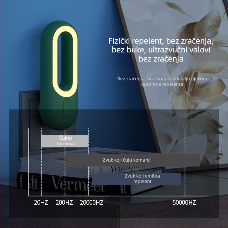 Ultrazvučna lampa protiv komaraca, LED, model YD2035, 220V, 80K, 1W