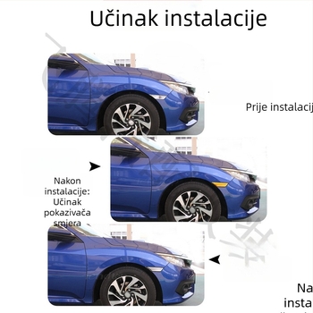 LED dnevni svjetlosni set za Honda Civic 10. generacije (2016–2021) sedan/coupe/hatchback — kućište ABS, 24V, 5W LED izvor svjetla, bočne/za blatnik