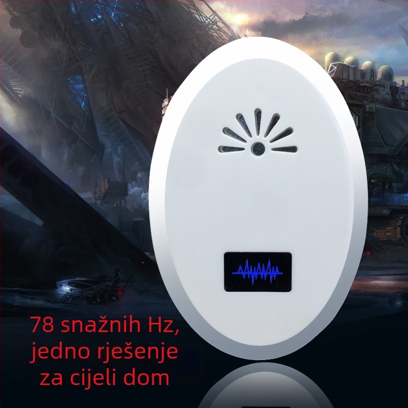 Mišji repelent s digitalnim zaslonom, elektromagnetske valovi, ABS kućište, model 9856522