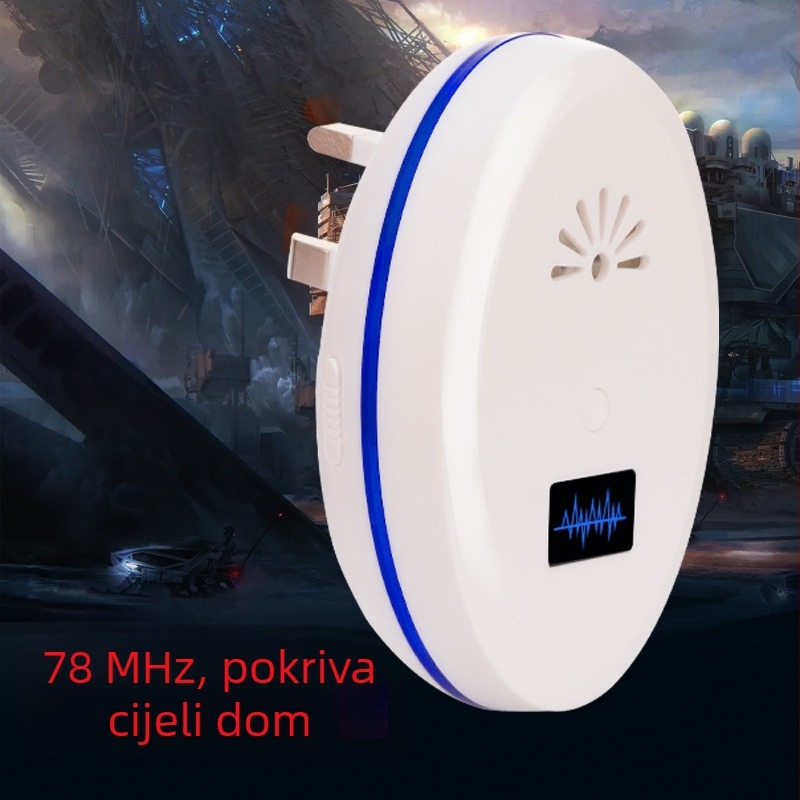 Mišji repelent s digitalnim zaslonom, elektromagnetske valovi, ABS kućište, model 9856522