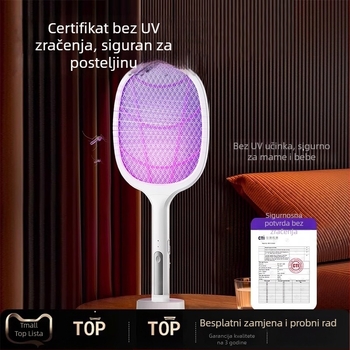 Napajani električni štap za komarce – kućna upotreba, dvostruka funkcija: zamka i lampa za uništavanje komaraca