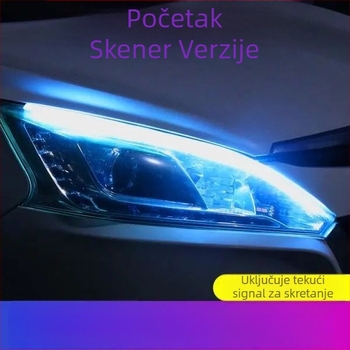 Flowing Turn Signal Daytime Running Lights Eyebrow za auto – dekorativna LED traka, ugrađena LED 304560, PVC, 12V, 1.5W