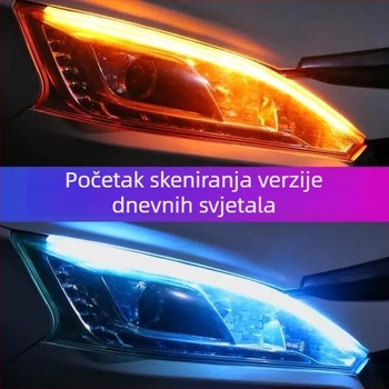 Flowing Turn Signal Daytime Running Lights Eyebrow za auto – dekorativna LED traka, ugrađena LED 304560, PVC, 12V, 1.5W