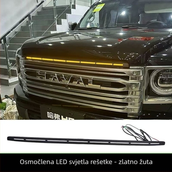 Prednja rešetka s integriranim LED dnevnim svjetlima za Haval H9 – konstrukcija od silikonskog premaza i gume, 220W, model 001, prilagodljiva