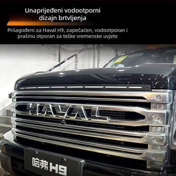 Prednja rešetka s integriranim LED dnevnim svjetlima za Haval H9 – konstrukcija od silikonskog premaza i gume, 220W, model 001, prilagodljiva