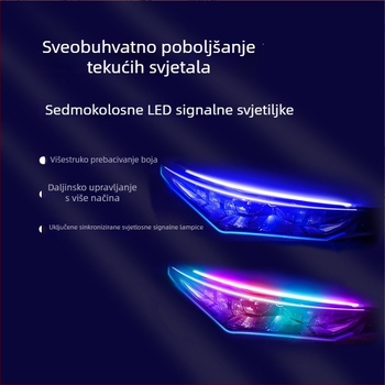 RGB LED auto trak, 12V univerzalno, ultra-tanki, dnevna svjetla i pokazivači