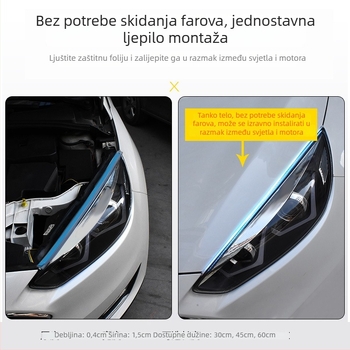 RGB LED auto trak, 12V univerzalno, ultra-tanki, dnevna svjetla i pokazivači