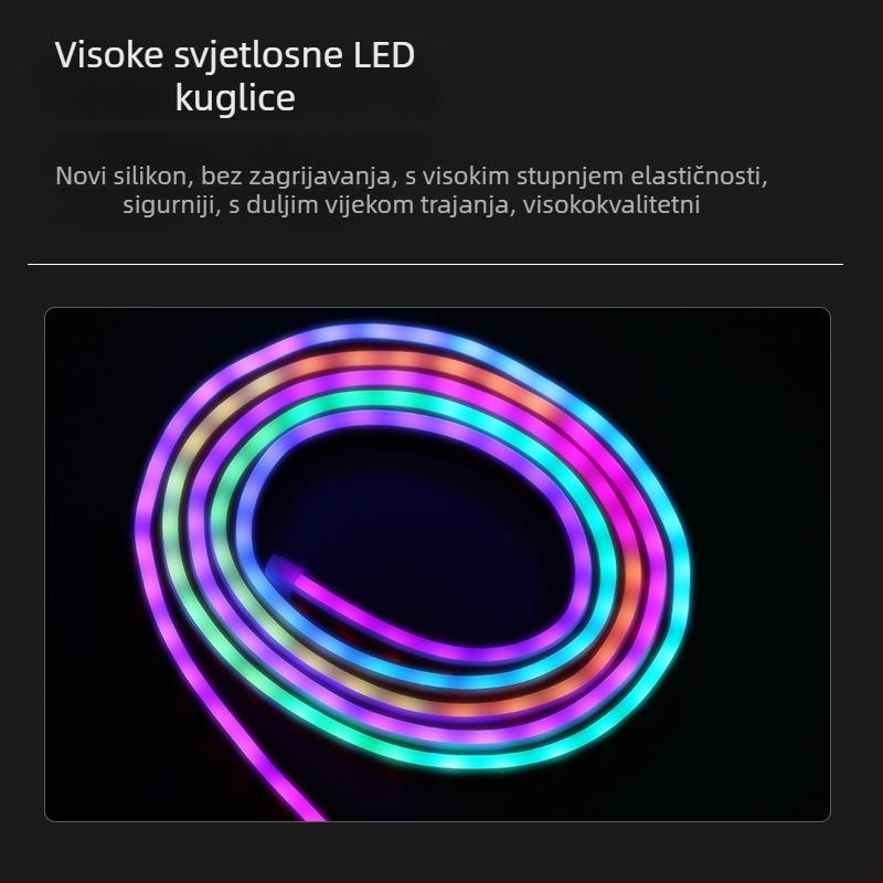 Automobilska LED dnevna svjetla s učinkom promjenjive boje i tekućim svjetlosnim akcentima uz haubu i rešetku hladnjaka