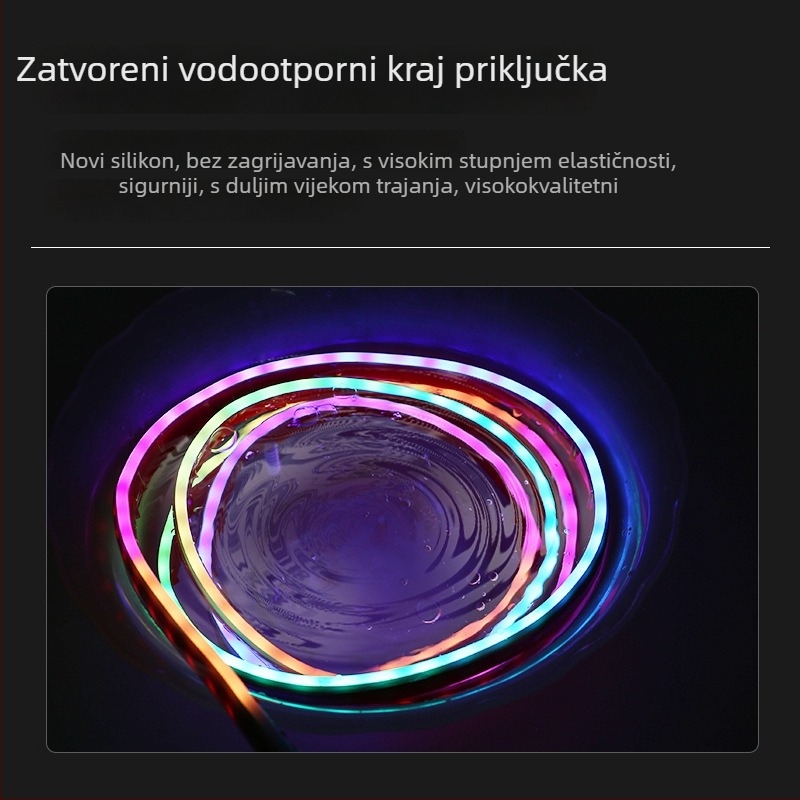 Automobilska LED dnevna svjetla s učinkom promjenjive boje i tekućim svjetlosnim akcentima uz haubu i rešetku hladnjaka