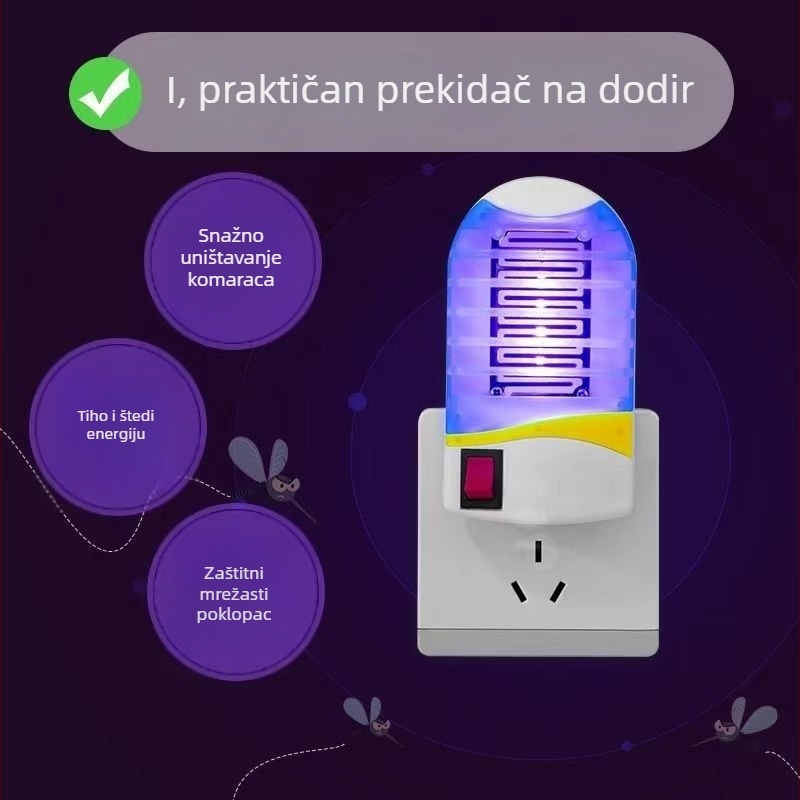 Električna lampa za uništavanje komaraca sa plavim svjetlom, ulov komaraca za restoran, spavaću sobu i dnevni boravak