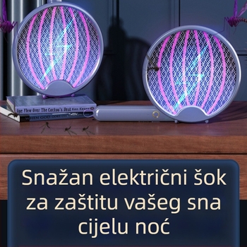 Električna mreža za komarce s punjivom baterijom, 2-u-1: mreža i lampica, ABS kućište, pokrivenost do 10 m²