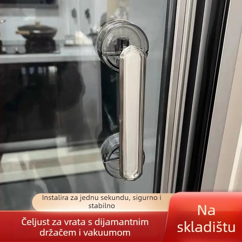 Usisni držač vrata za ormariće i klizna staklena vrata — plastika, Monday brend, jednostavan i moderan stil