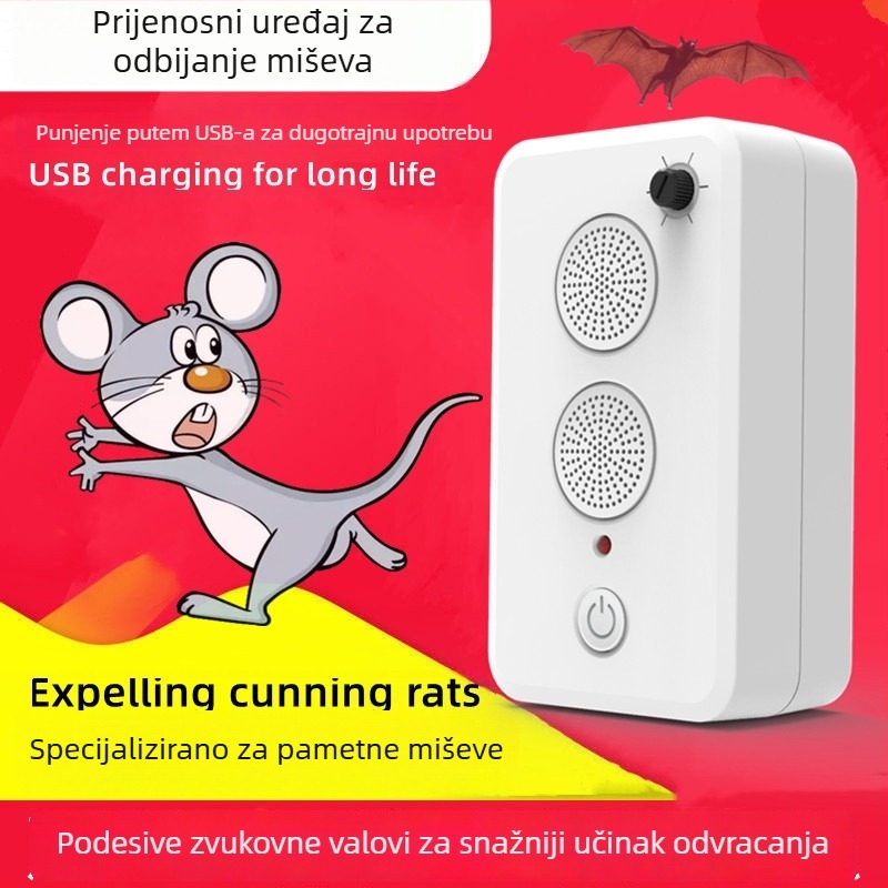 Ultrazvučni repelent miševa za automobil i dom, zidni montažni uređaj