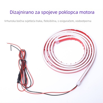 LED traka za poklop automobila s prelaznim svjetlom, dnevna svjetla za poklop, šarene ambijentalne svjetla uz aplikaciju, dekorativno osvjetljenje