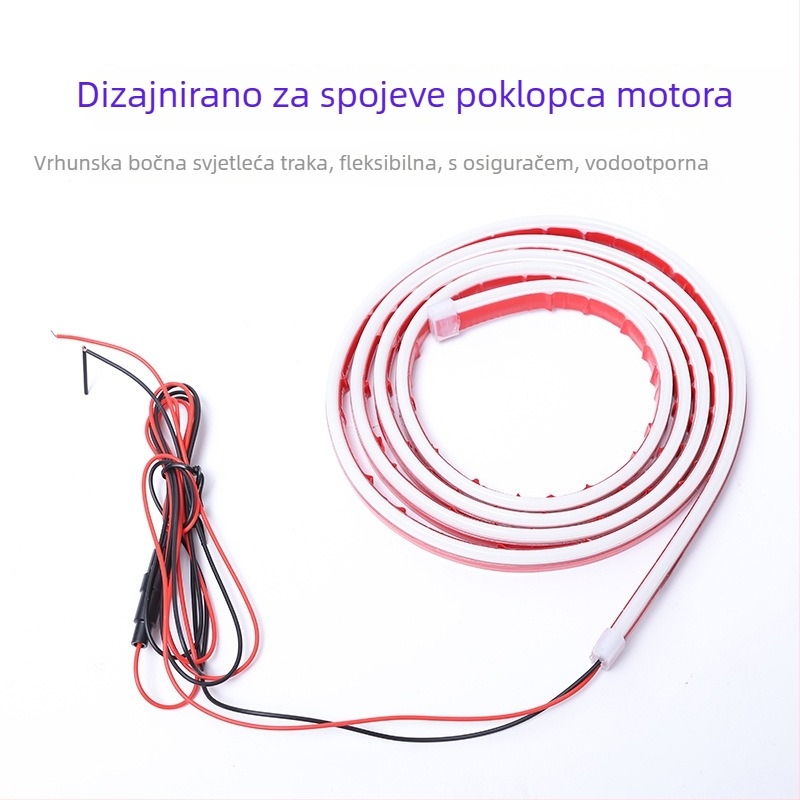 LED traka za poklop automobila s prelaznim svjetlom, dnevna svjetla za poklop, šarene ambijentalne svjetla uz aplikaciju, dekorativno osvjetljenje