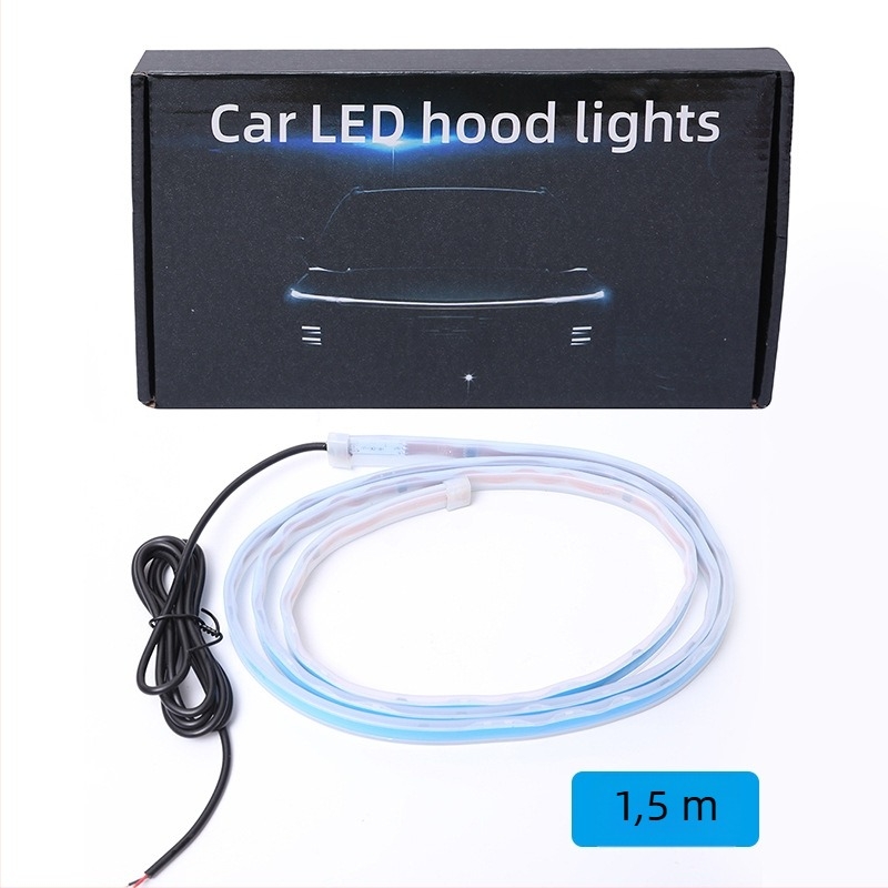LED traka za poklop automobila s prelaznim svjetlom, dnevna svjetla za poklop, šarene ambijentalne svjetla uz aplikaciju, dekorativno osvjetljenje