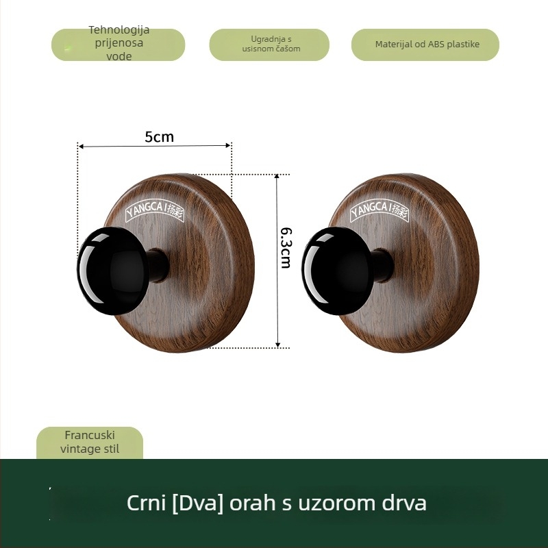 Ručka za vrata sa usisnom čašicom i kukom za vrata, garderobu i prozore — bez bušenja, model 985, materijal: svilen cvijet