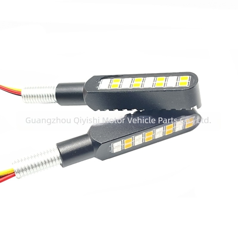 Motocikl LED pokazivač smjera s aluminijskim kućištem, model QYQ-5013, 12V, 0,36W, vijek trajanja 30.000 h, za modificirane automobile i motocikle