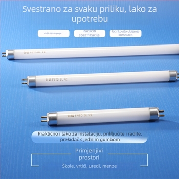 T8 UV lampa za komarce, ravna cijev, 220V, 10W/15W/20W, 1000K temperatura boje