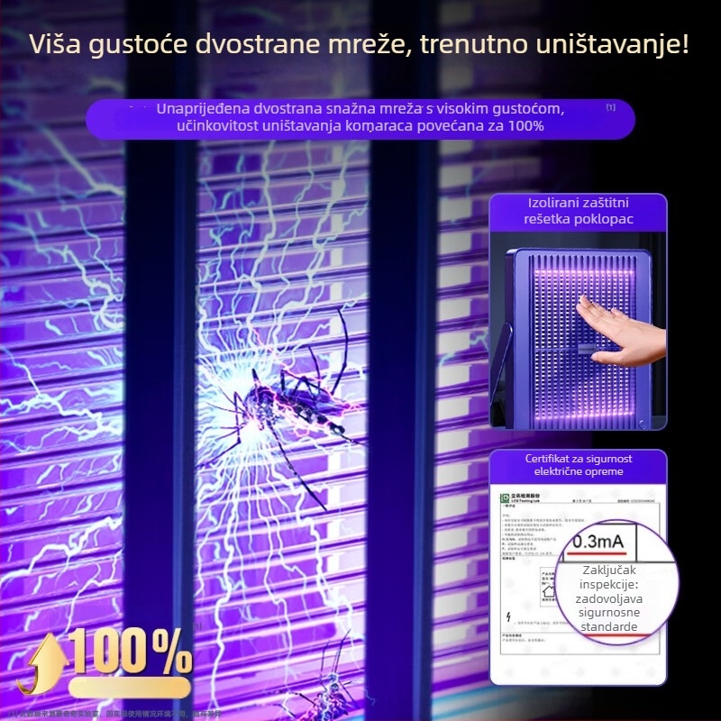 Mengqiqi zidna lampa za uništavanje komaraca — 5V, 5W, za unutarnju upotrebu