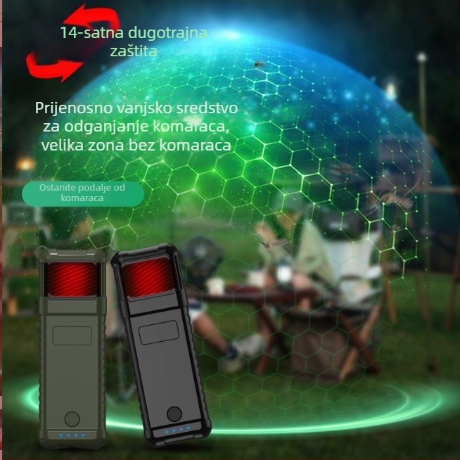 USB punjiva lampa za uništavanje komaraca – unutarnja i vanjska upotreba, baterija 1500 mAh+, trajanje rada 8–12 sati