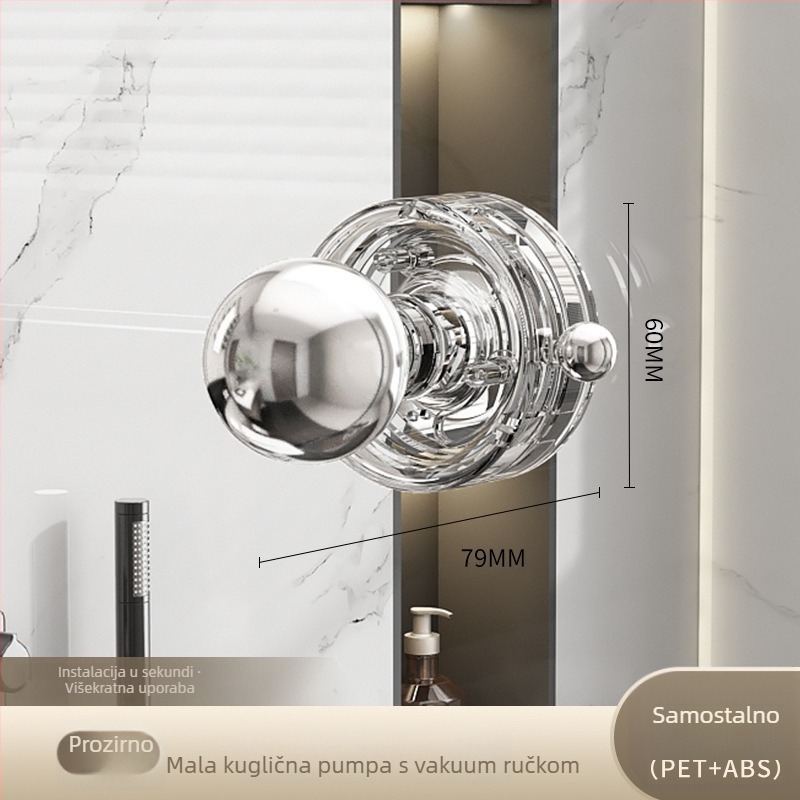 Ručka za vrata s usisnom čašom, model F45, Hongquan, plastična, stil modernog minimalističnog, lagani luksuz