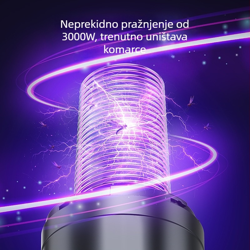 Lampa za ubijanje komaraca, tiha ljubičasta svjetlosna klopka za vanjsku i kućnu upotrebu, model WD-01, 5V, 5W, zidni držač