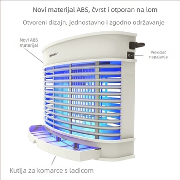 Zidni električni aparat za ubijanje komaraca s UV svjetlom, model F36, elektrošok, pokriće 41–60 m²
