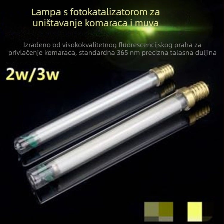 XL-DG Staklena cijev za ubijanje komaraca s UV lampom, spiralna cijev, 110V, 2W/3W
