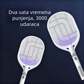 Električna lampa za ubijanje komaraca s ugrađenom baterijom 501-800 mAh, UV svjetlo, 2-u-1 ručno/stativno, pogodna za područje do 10 m²