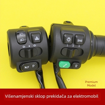 Skup prekidača za upravljač električnog vozila s gazom, klaksonom, glavnim svjetlom i žmigavcima